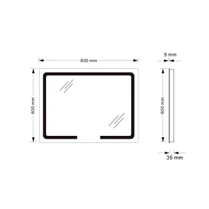 Mosmile Wall Hanging LED Backlit Light Anti-fog Bathroom Mirror