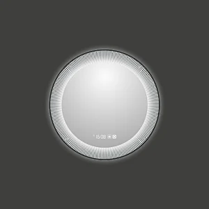 Mosmile LED Backlit Round Plastic Framed Bathroom Mirror