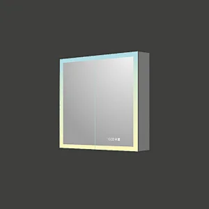 Mosmile Wall Time Dispaly LED Bathroom Mirror Cabinet