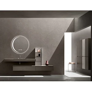 Mosmile Wall Frameless Round Demister LED Light Bathroom Mirror