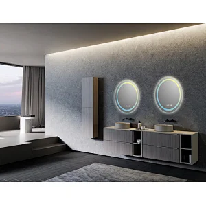 Mosmile Hotel Defogging Oval LED Backlit Bathroom Mirror