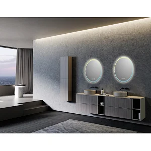 Mosmile Hotel Illuminated Dimming LED Oval Bathroom Mirror