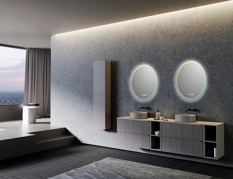 Mosmile Hotel Illuminated Dimming LED Oval Bathroom Mirror