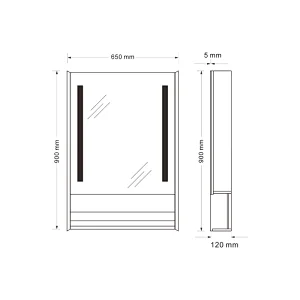 Mosmile Cheap Storage LED Aluminium Bathroom Mirror Cabinet