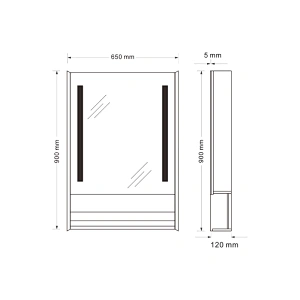 Mosmile Cheap Storage LED Aluminium Bathroom Mirror Cabinet