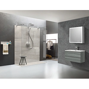 Mosmile Hotel 2 Doors LED Bathroom Mirror Cabinet