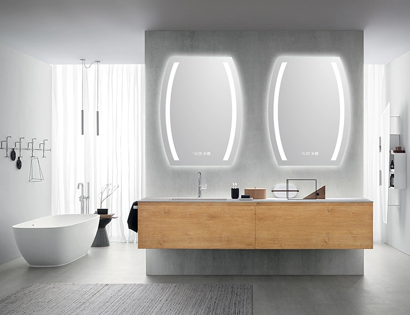 Mosmile Modern Wall LED Backlit Light Anti-fog Bathroom Mirror