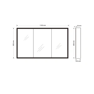 Mosmile Cheap 3 Door LED Lightng Bathroom Mirror Cabinet