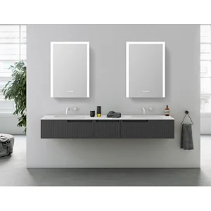 Mosmile Modern Illuminated LED Bathroom Mirror Cabinet