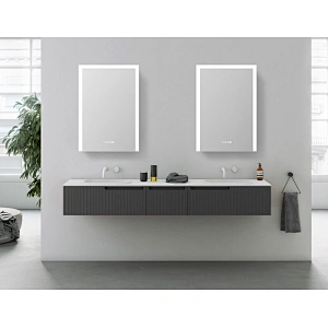 Mosmile Modern Illuminated LED Bathroom Mirror Cabinet