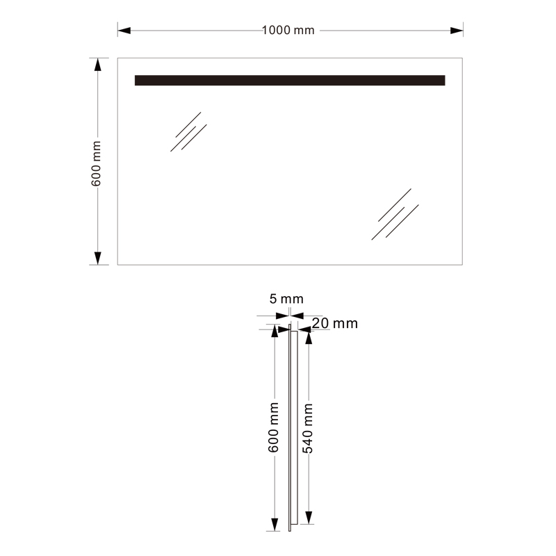 Mosmile Wall Hanging Weather LED Bathroom Mirror