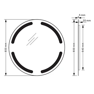 Mosmile Cheap Illuminated LED Dimming Hotel Round Bathroom Mirror
