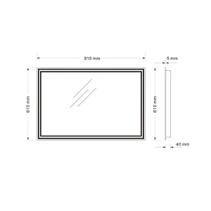 Mosmile Wall Hanging Anti-fog LED Backlit Light Bathroom Mirror