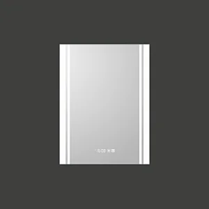 Mosmile Hotel Time Display Wall LED Anti-fog Bathroom Mirror