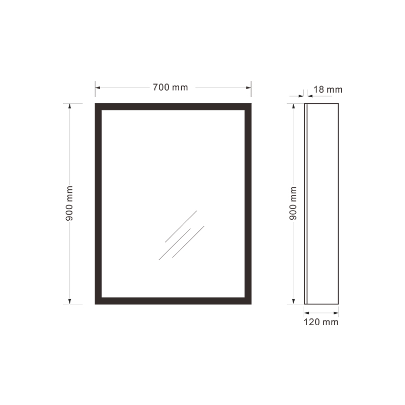 Mosmile Anti-fog LED Lighted Bathroom Mirror Cabinet