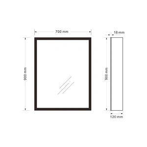 Mosmile Anti-fog LED Lighted Bathroom Mirror Cabinet