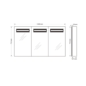 Mosmile Elegant Fog Resistant LED Bathroom Mirror Cabinet
