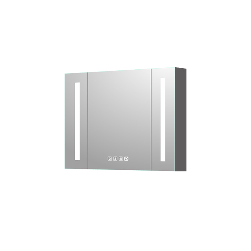 Mosmile Time Dispaly LED Mirror Cabinet for Bathroom