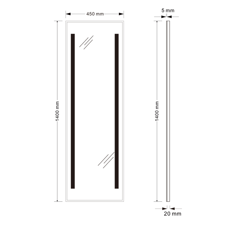 Mosmile Wall Hanging Framed Bluetooth LED Salon Mirror