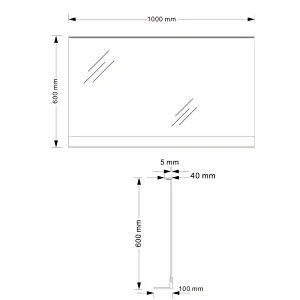 Mosmile Hotel Rectangle LED Light Panel Bathroom Mirror