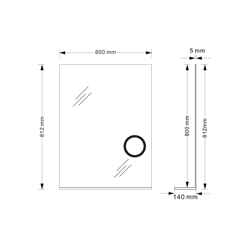 Mosmile Magnifying Panel LED Backlit Bathroom Mirror