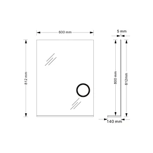 Mosmile Magnifying Panel LED Backlit Bathroom Mirror