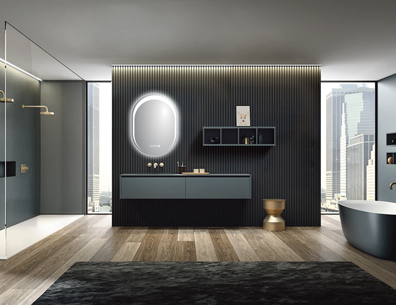 Mosmile Elegant Home Defogging Wall LED Bathroom Mirror