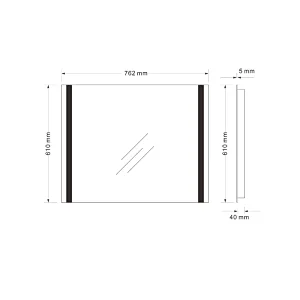 Mosmile Hotel Rectangle LED Dimming Illuminated Anti-fog Bathroom Mirror