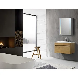 Mosmile Hotel Aluminium LED Bathroom Mirror Cabinet