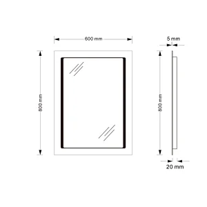 Mosmile Hot Hotel Defogging Wall Home LED Lighted Bathroom Mirror