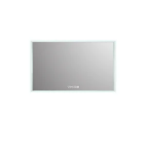 Mosmile Wall Hanging Hotel Framed Anti-fog Bathroom Mirror with LED