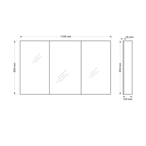 Mosmile Wall Mounted LED Backlit Bathroom Mirror Cabinet