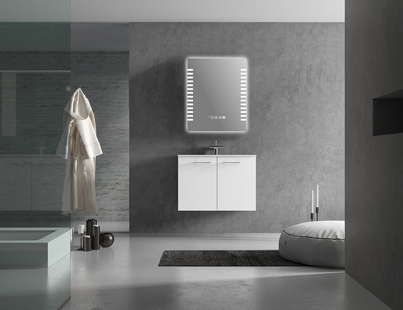 Mosmile Contemporary Frameless Anti-fog Bathroom Mirror with LED Light