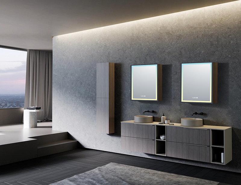 Mosmile Wall Hanging Dimming LED Lights Bathroom Mirror Cabinet