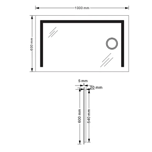 Mosmile Wall LED Backlit Weather Rectangle Bathroom Mirror