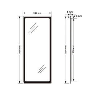 Mosmile Bluetooth Full-length Bathroom Mirror with LED Lighted