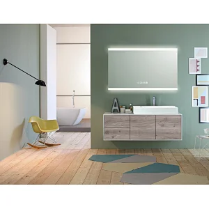Mosmile Hotel Framed LED Lighted Defogging Bathroom Mirror
