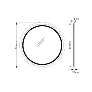 Mosmile Defogging Wall Mounted LED Plastic Framed Bathroom Mirror