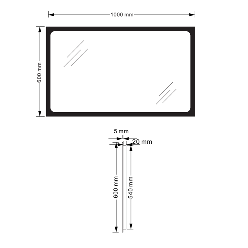 Mosmile Fog Resistant LED Illuminated Bathroom Mirror