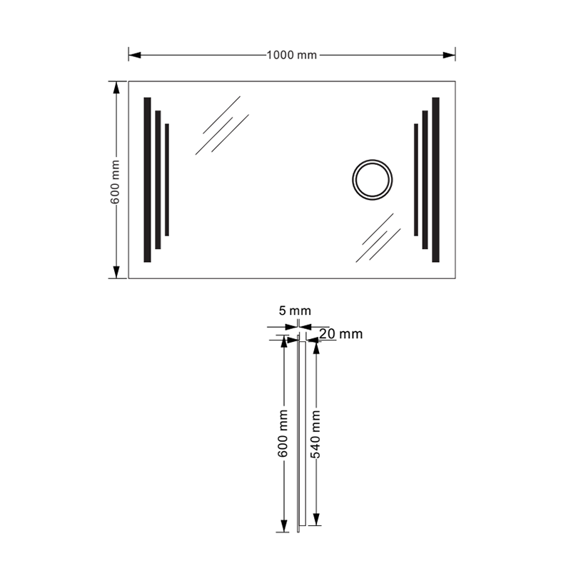 Mosmile Wall Magnifying Weather LED Bathroom Mirror