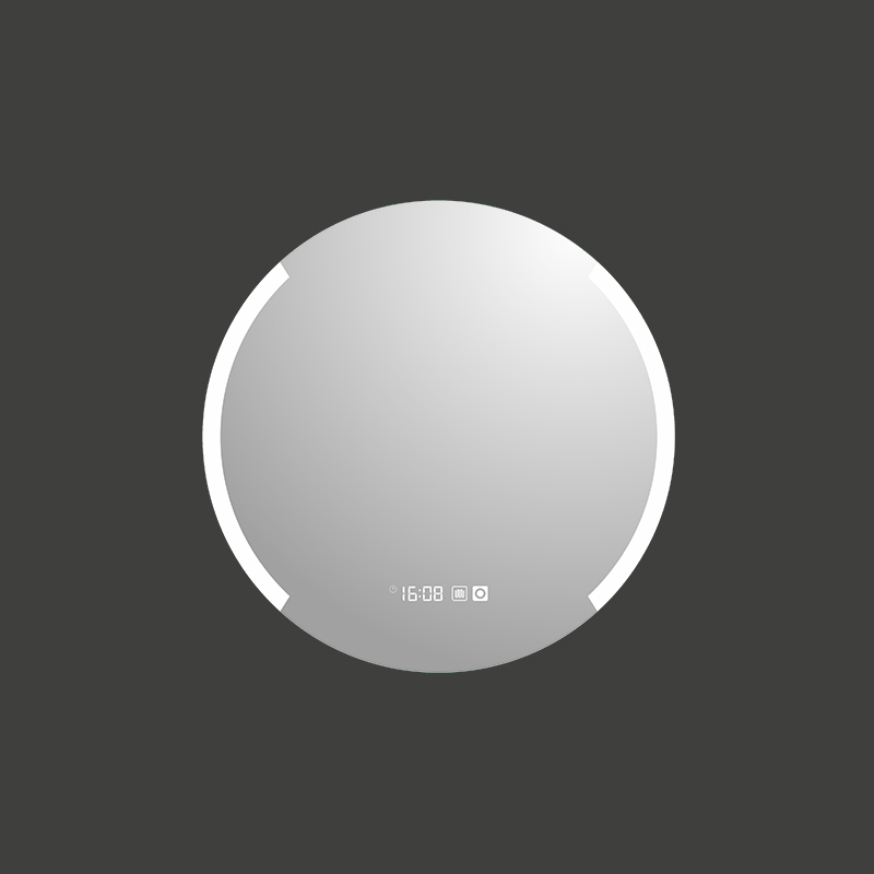 Mosmile Round Wall Hanging Hotel Bathroom Mirror with LED Light