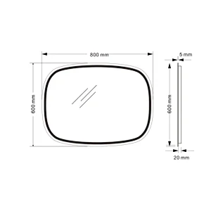 Mosmile Hotel Anti-fog LED Frameless Bathroom Mirror