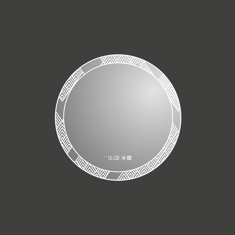 Mosmile Round Wall Touch Anti-fog Bathroom Mirror with LED Light