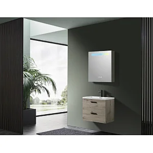 Mosmile Dimming 1 Door LED Bathroom Mirror Cabinet