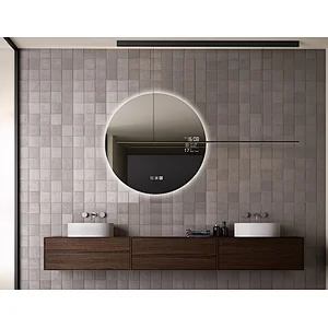 Mosmile Hotel Frameless Round Weather LED Bathroom Mirror