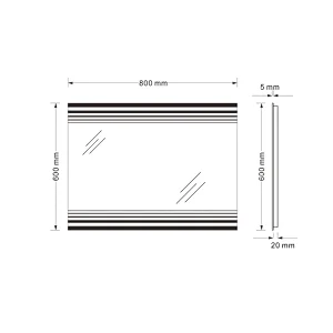 Mosmile Hotel Rectangle Defogging Wall LED Bathroom Mirror