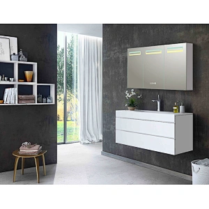 Mosmile Elegant Fog Resistant LED Bathroom Mirror Cabinet
