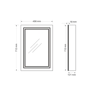 Mosmile Cheap LED Frameless Bathroom Mirror Cabinet