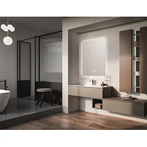 Mosmile Modern Wall Rectangle LED Backlit Light Anti-fog Bathroom Mirror