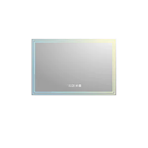 Mosmile Hotel Wall Rectangle Anti-fog Bathroom Mirror with LED Light
